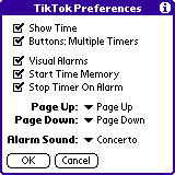 Figure 2: Preference Screen Using a Modal Form